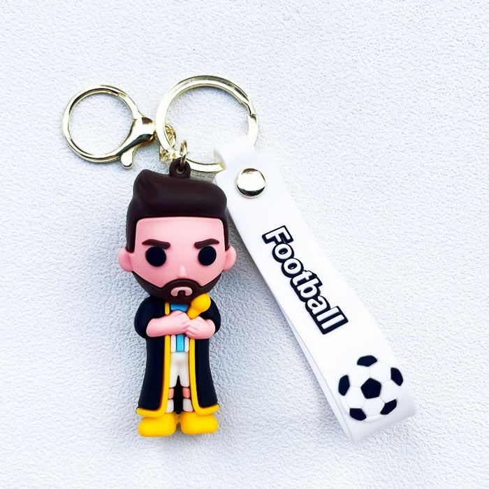 Wholesale PVC Cartoon Football Suit Doll Keychain JDC-KC-WuYi151