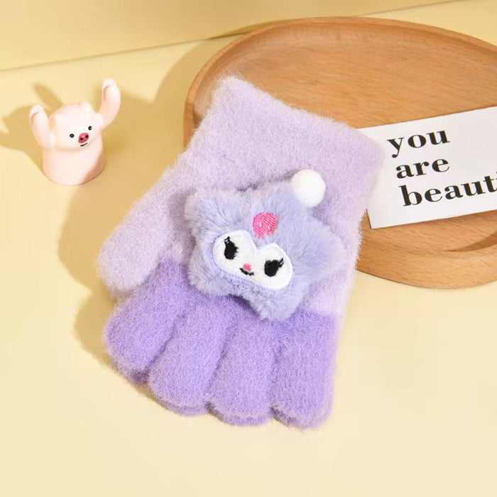 Wholesale Cartoon knitted children' s winter gloves