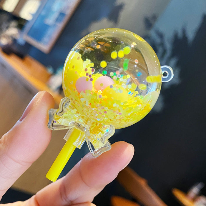 Wholesale Oil-flowing Quicksand Sakura Keychain