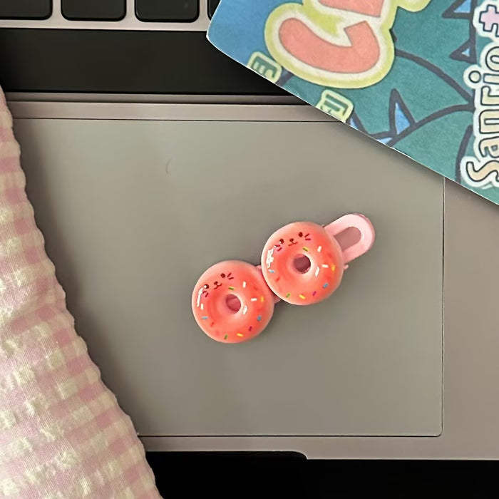 Wholesale brown Style Cat Donut Hairpin Fun Cute Girl Style Side Clip Hairpin Accessories Hair Accessories