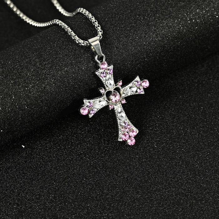 Wholesale Necklace Accessories Street Cross Personalized Alloy Pendant Sweater Chain