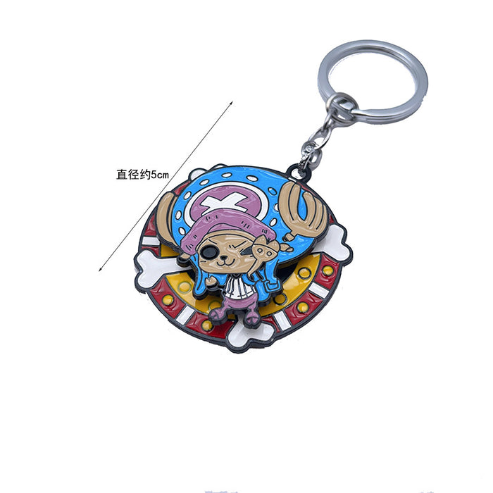 Wholesale Anime Merchandise Keychain Metal Rotating Pendant