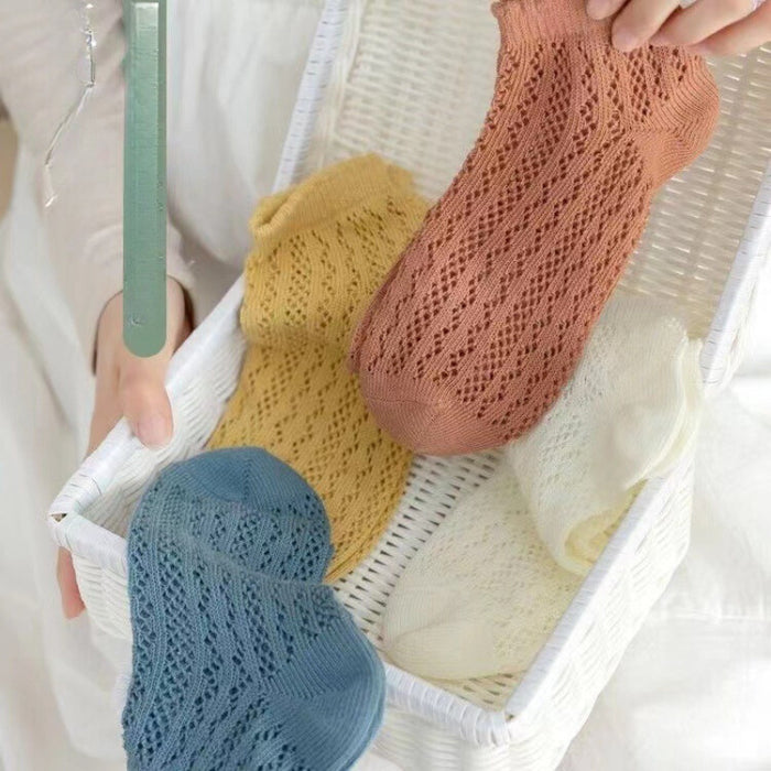 Wholesale Socks summer thin short socks hollow mesh anti odor breathable shallow mouth short tube socks absorb sweat