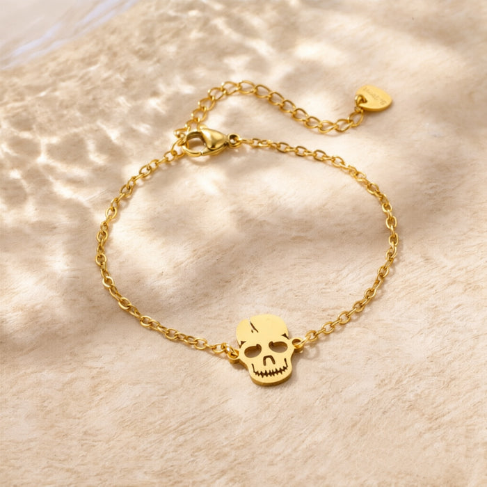 Wholesale Skull Design Stainless Steel Pendant Bracelet  Hip Hop Unisex Jewelry Gift