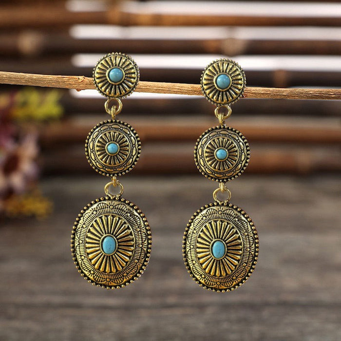 Wholesale Vintage Tassel Drop Long Chain Earrings Bohemian All-match Earrings Retro