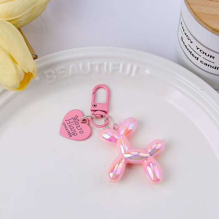 Wholesale Heart Balloon Dog Keychain Dark Cool Bag Pendant
