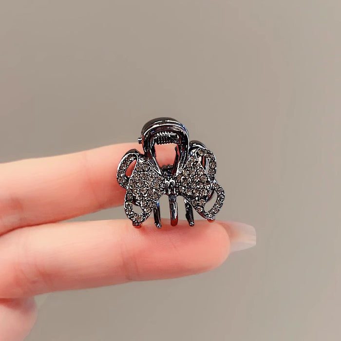 Wholesale exquisite rhinestone bow clip small size shark clip bangs headdress