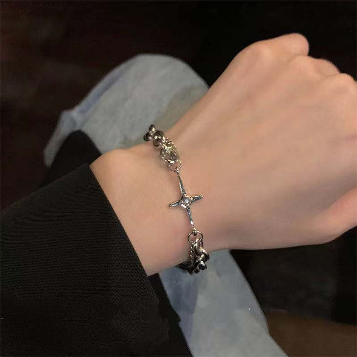 Wholesale Titanium steel bracelet trendy retro niche design accessory