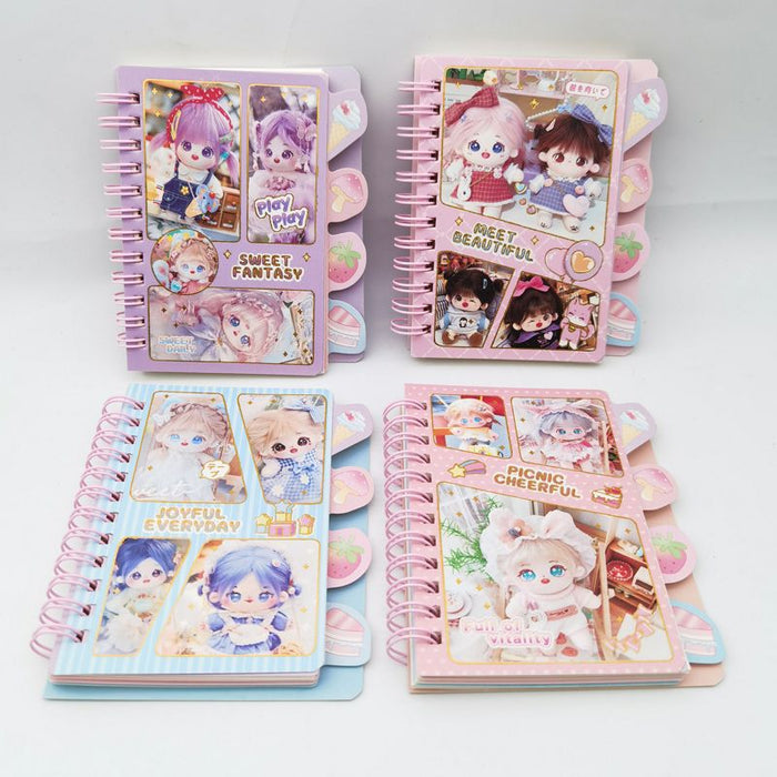 Wholesale Cute cartoon notebook with dividers and spirals