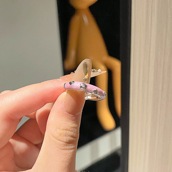 Wholesale Simple geometric flower ring, niche design, versatile ring bracelet