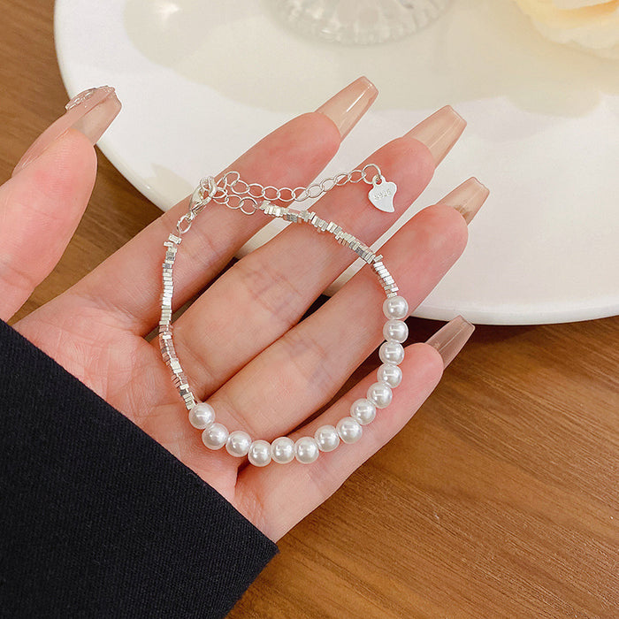 Wholesale New Chinese Explosions Beaded Bracelet Women's High Sense Niche Joker Pearl Bracelet Retro Couple Hand Jewelry