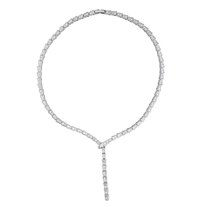 Wholesale Chic Copper Snake Necklace Gold Plated Elegant Collarbone Jewelry For Women Fashion Accessory