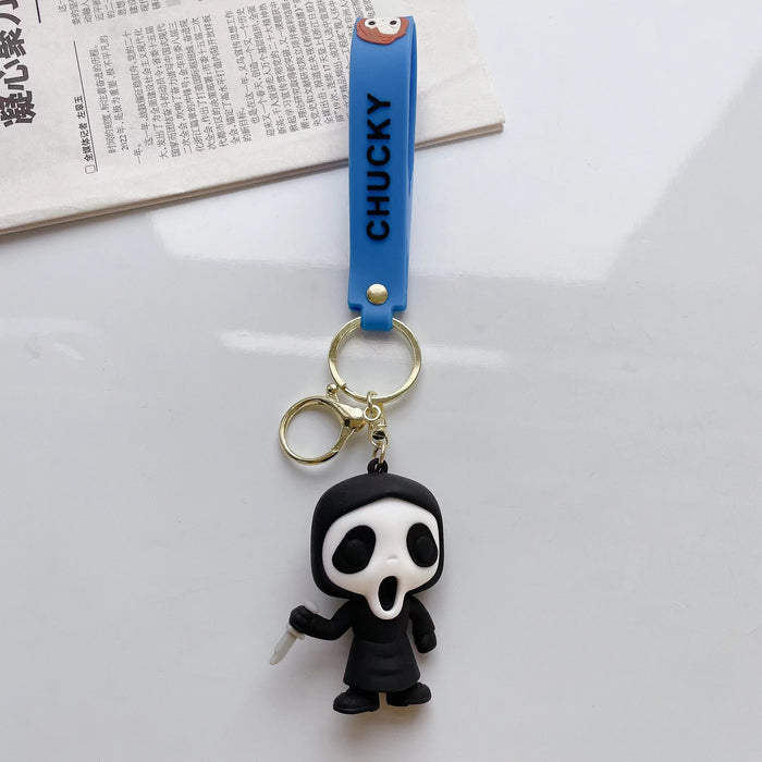 Wholesale Halloween cartoon doll silicone keychain JDC-KC-JuShu043