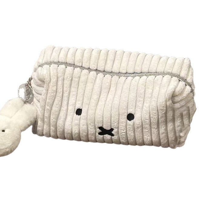Wholesale Minimalist Corduroy Pencil Case Cute Rabbit Pattern Student Stationery