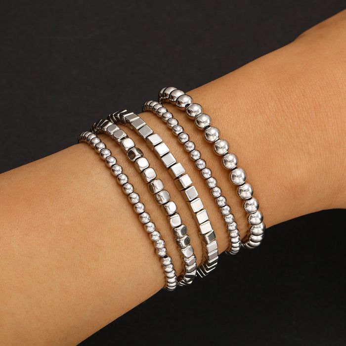 Wholesale CCB round pearl bow bracelet