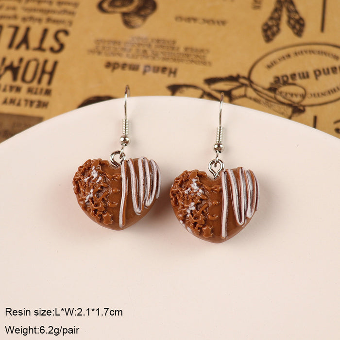 Wholesale Cute Green Donut Earrings - Fashion Food Accessory Gift