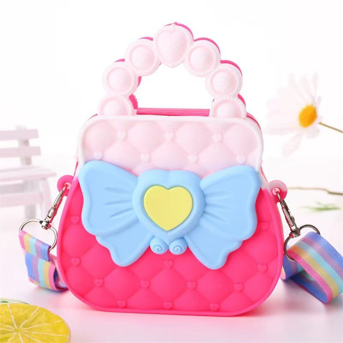 Wholesale Cute Bow Silicone Children' s Crossbody Purse Fashion Accessory Gift