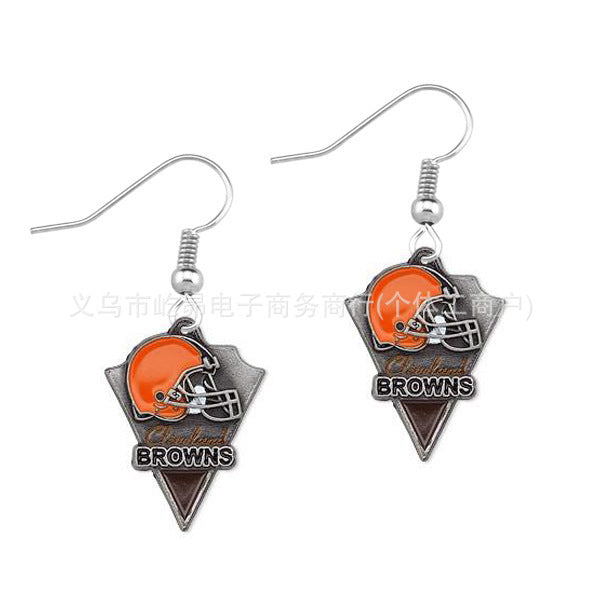 Wholesale Rugby team logo earrings
