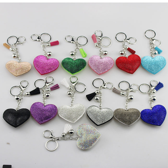 Wholesale Heart Shaped Rhinestone Keychain Fashion Accessory For Gift Boutique Resale