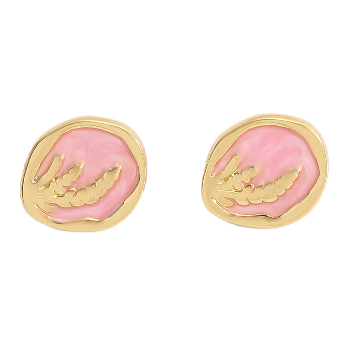 Wholesale Rice Grain Geometric Stud Earrings Titanium Steel Earrings