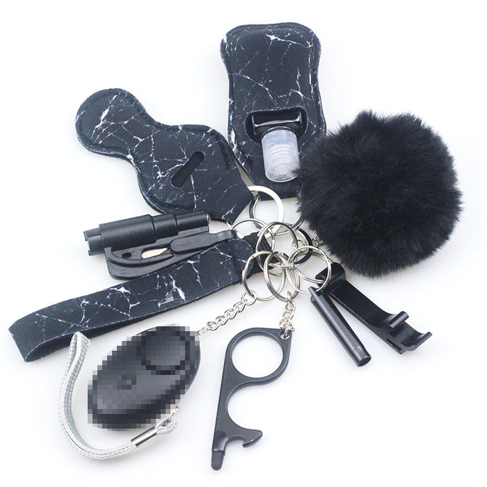 Wholesale Diving Fabric 10-piece Metal Keychain JDC-KC-TouMS001