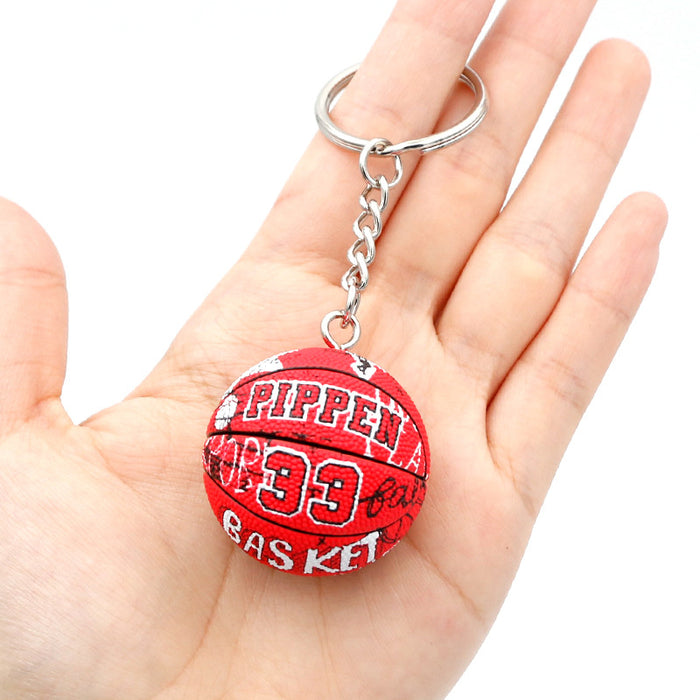 Wholesale PVC Mini Basketball Keychains JDC-KC-QLPing001