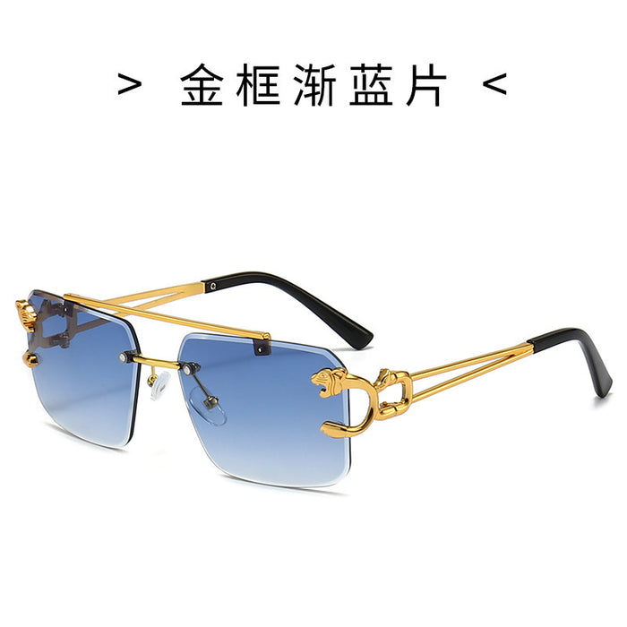 Wholesale Sunglasses Square Personalized Metal Frameless Glasses Fashion Sunglasses