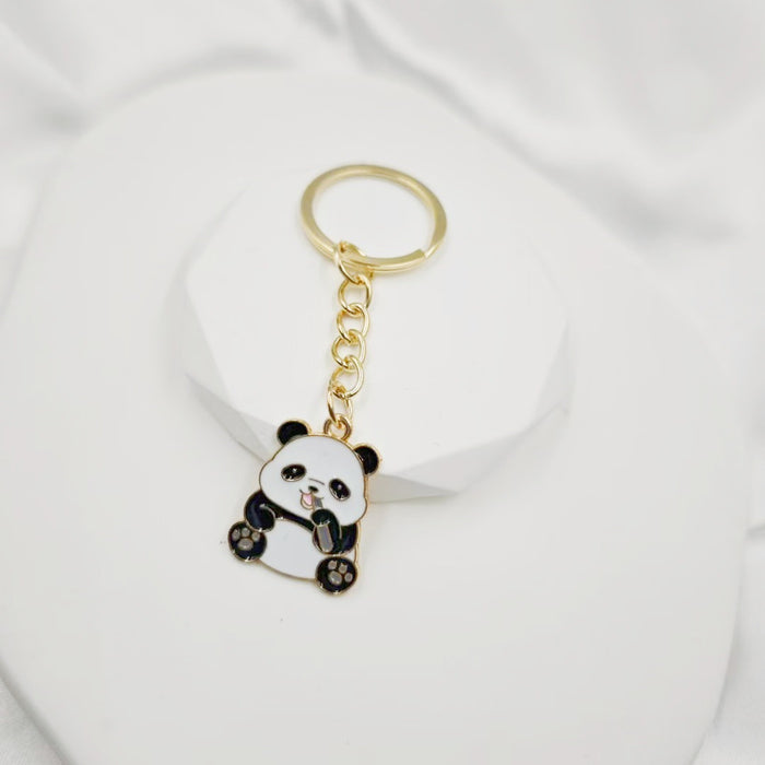 Wholesale Panda keychain  bag pendant  cartoon small gift key chain ornaments