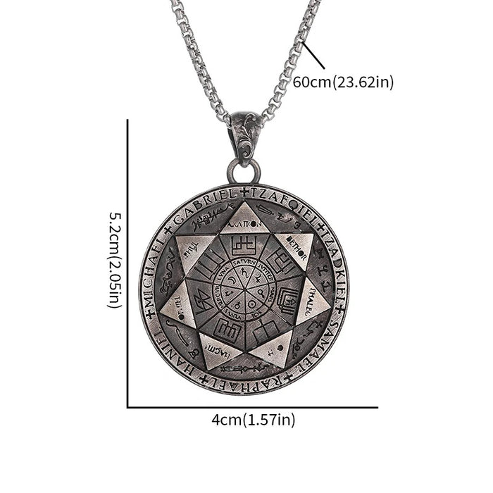 Wholesale Men Necklaces Seven Angel Magic Circle Round