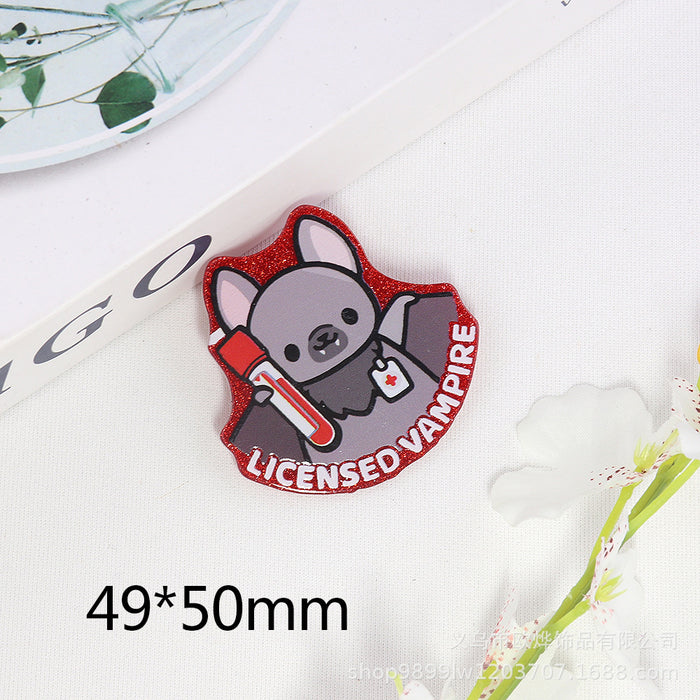 Wholesale Cartoon Rainbow Love Beverage Acrylic Pin DIY Patch Accessories JDC-FK-OuYie008