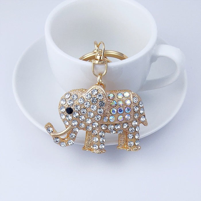 Wholesale Elephant Rhinestone Keychain Decorative Fashion Accessory
