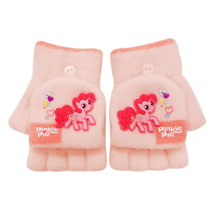 Wholesale New Children's Gloves Winter Plus Velvet Thickened Half Finger Gloves Winter Warm Artifact My Little Pony JDC-GS-Zaix003