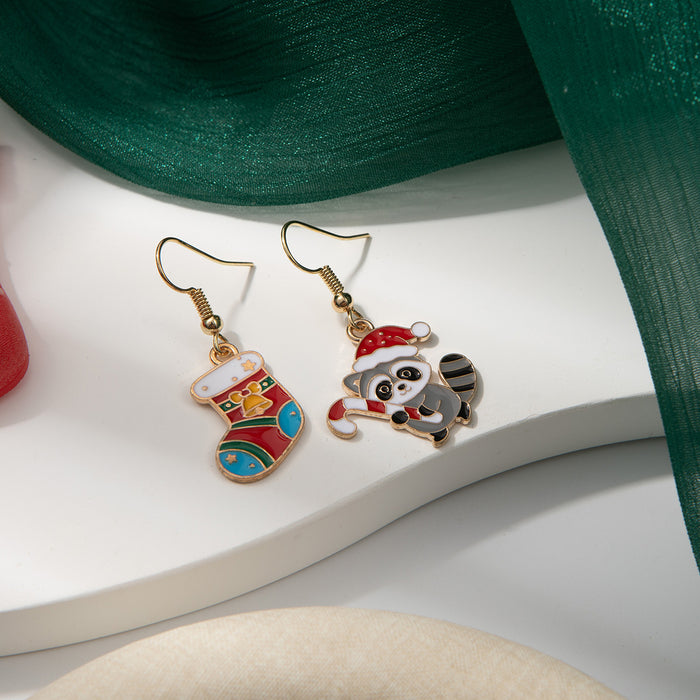 Wholesale Christmas Personalized Snowflake Bell Earrings