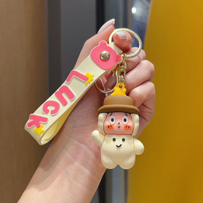Wholesale Cartoon Star Character 3D PVC Keychain Bag Charm Stylish Student Backpack Pendant Birthday Gift Boutique Resale