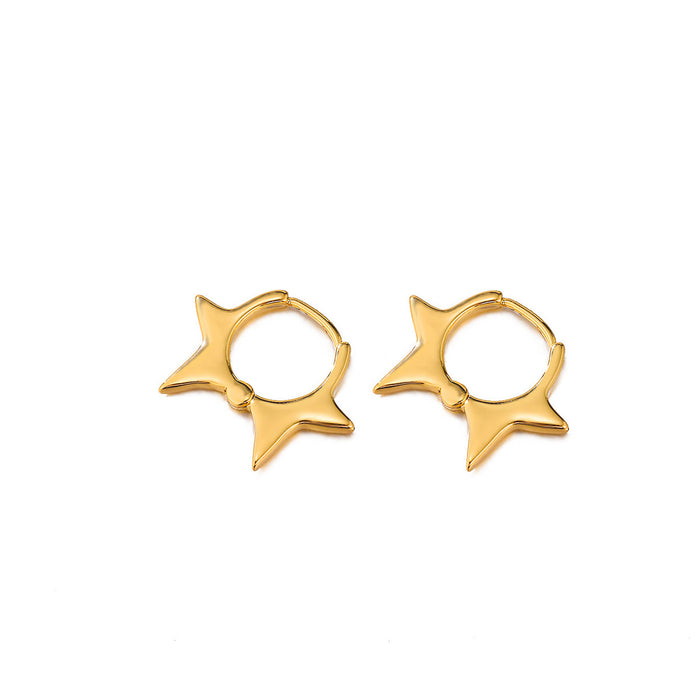 Wholesale Star Earrings ,  Unique Personal Style,  Metallic and Cool-Toned Fashion Accessory