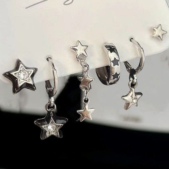 Wholesale Rhinestone Star Earrings