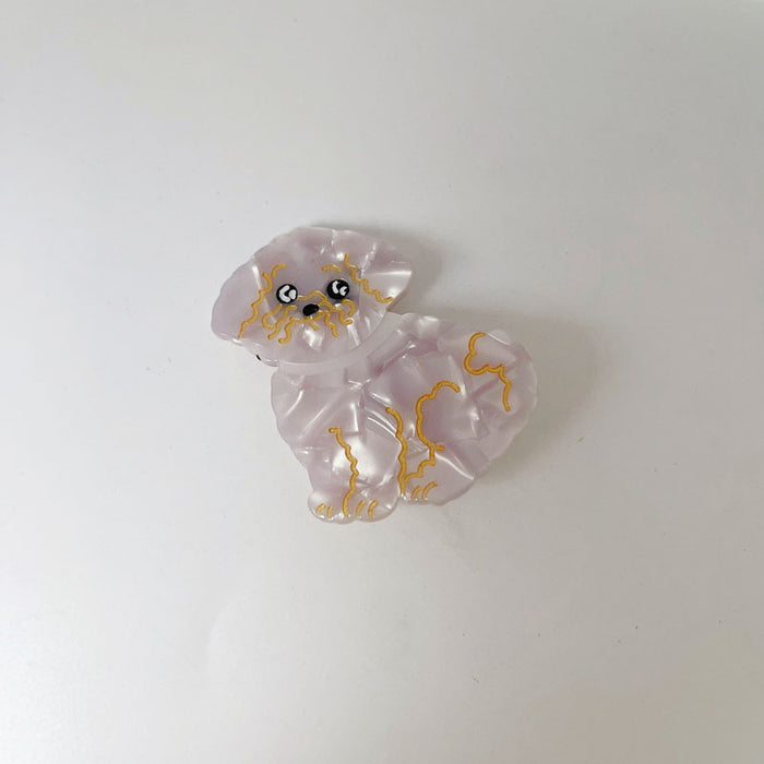 Wholesale Animal Dog Acetate Hair Clip JDC-HC-XingYi026