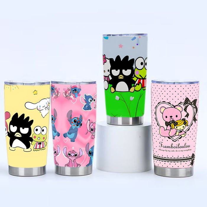 Wholesale 20oz Cartoon Print Portable Thermos Mug - Design by Your Own Image