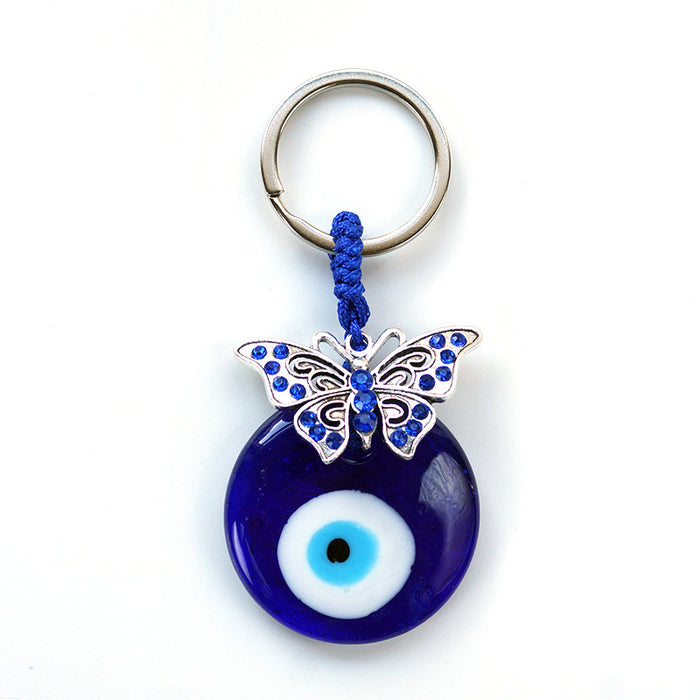 Wholesale Devil Eye Glass Keychain JDC-KC-JHQM002