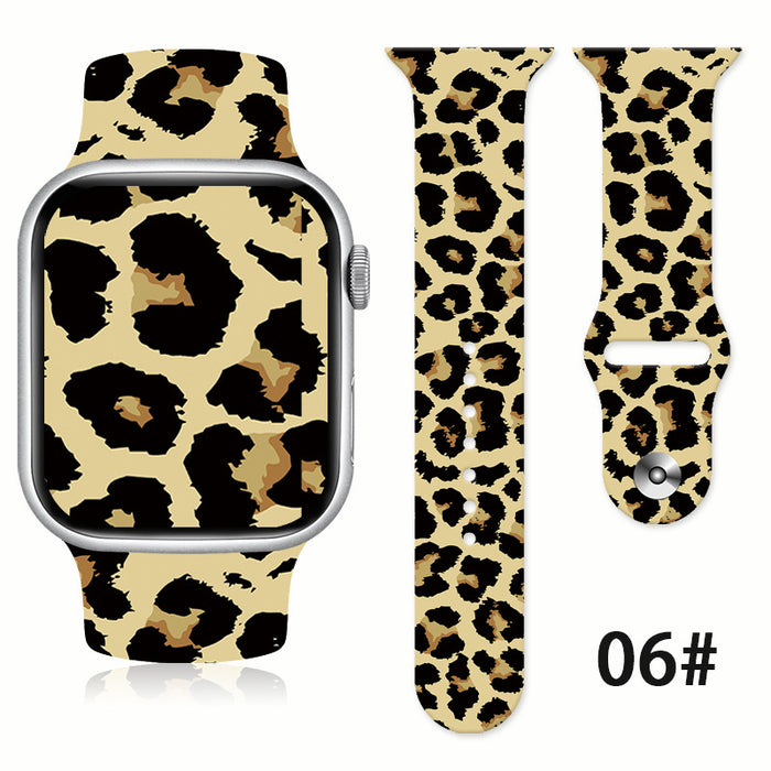 Wholesale Silicone Animal Fur Printed Silicone Watch Strap Wristband JDC-WD-NuoQi031