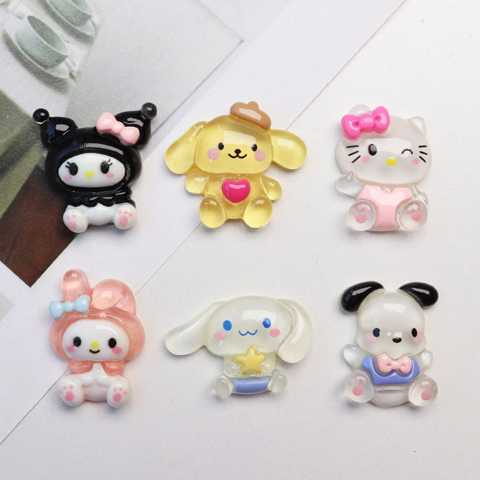 Wholesale 10pcs Cartoon Transparent Resin Diy Decorative Patch Accessories JDC-FK-YaoL030