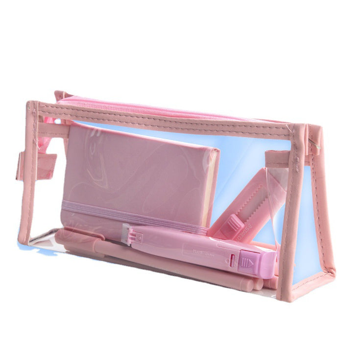 Wholesale Transparent PVC Pencil Case Trendy Student Pouch Fashion Accessory For Gift Resale