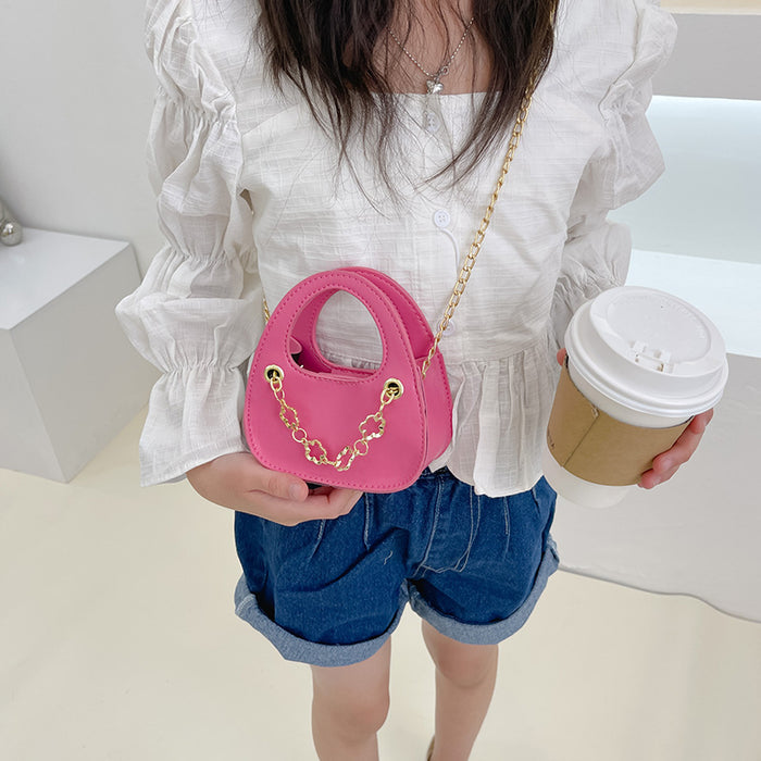 Wholesale PU Fashion Handbag Shoulder Bag Fashionable Little Girl Chain Crossbody Bag JDC-SD-YuanDuo051