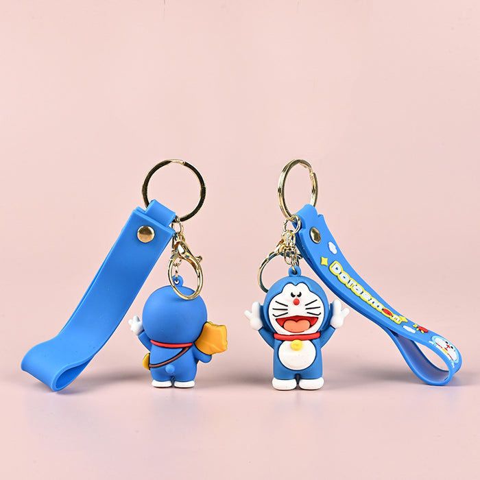 Wholesale Silicone 3D Cartoon Keychain Cute Cat Pendant Decorative Accessory MOQ≥10