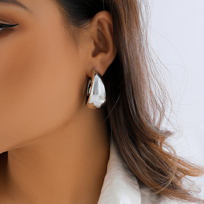 Wholesale Exaggerated punk metal earrings, personalized niche earrings, fashionable earring accessories