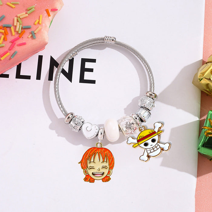 Wholesale Anime Stainless Steel Pendant Bracelet Fashion Jewelry Accessory for Women MOQ≥2
