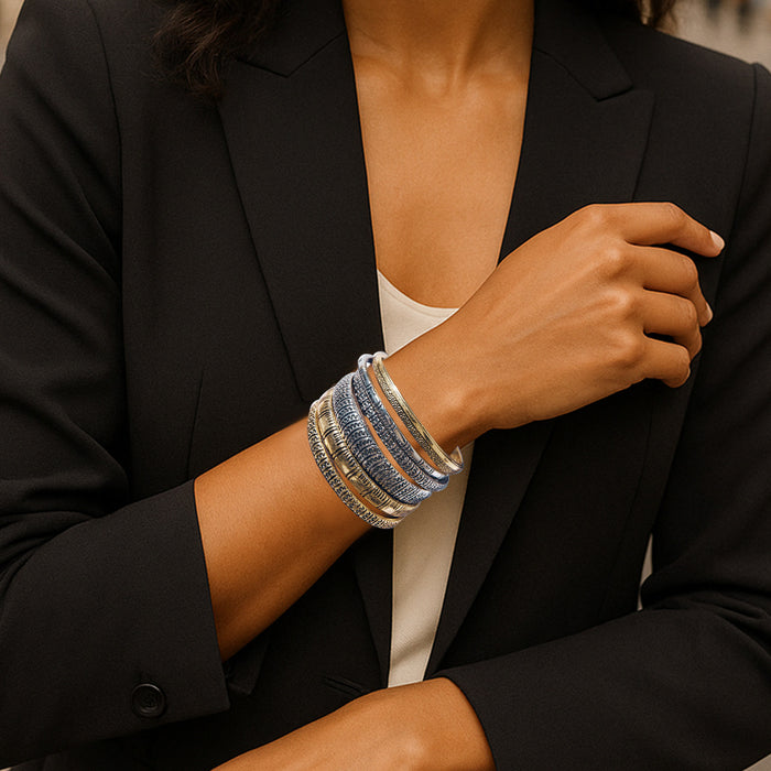 Wholesale Sense Multi-layer Stacked Alloy Marine Animal Fish Bracelet for Women