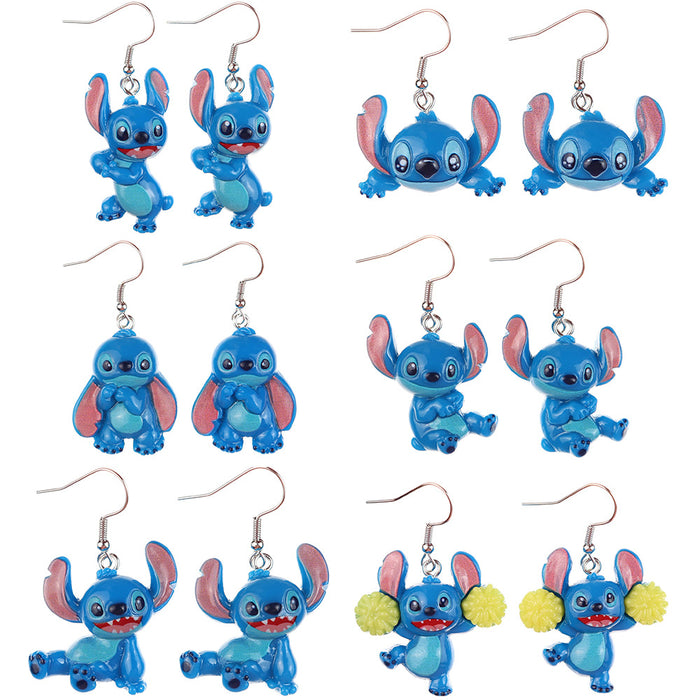 Wholesale Cartoon Doll Bottle Resin Earrings JDC-ES-niqing025