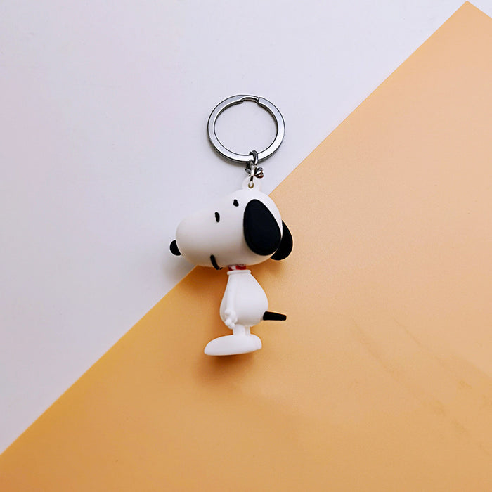 Wholesale  Cartoon Keychain Cute Soft Rubber Doll Car Key Chain Couple Bag Pendant