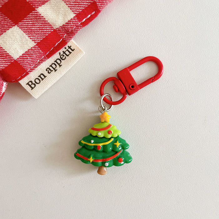 Wholesale Trendy Cartoon Christmas Resin Keychain Pendant  Design Bag Charm Gift Accessory For Resale